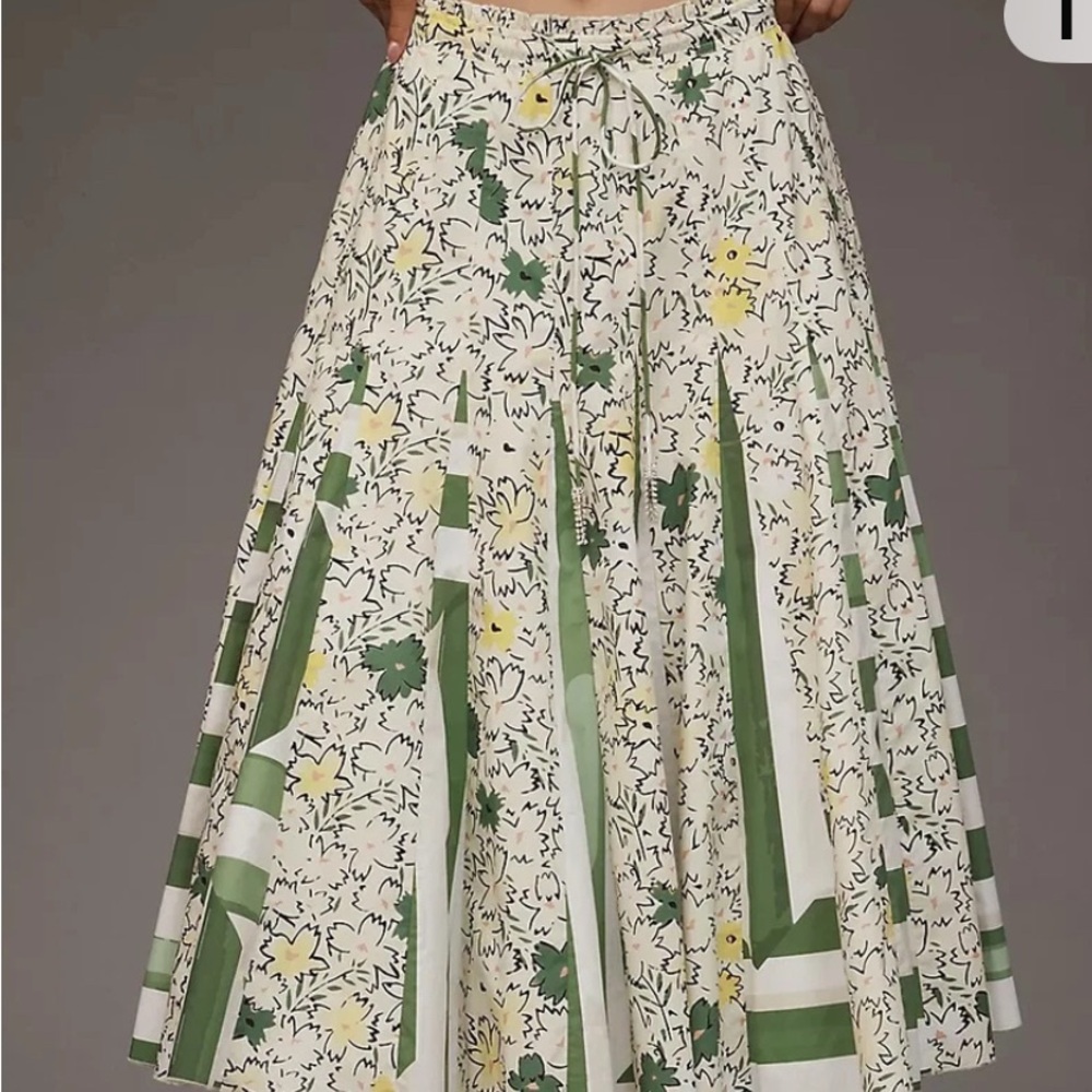 $438 NEW Anthropologie Hope for Flowers Tracy Reese Patchwork Godet Skirt S